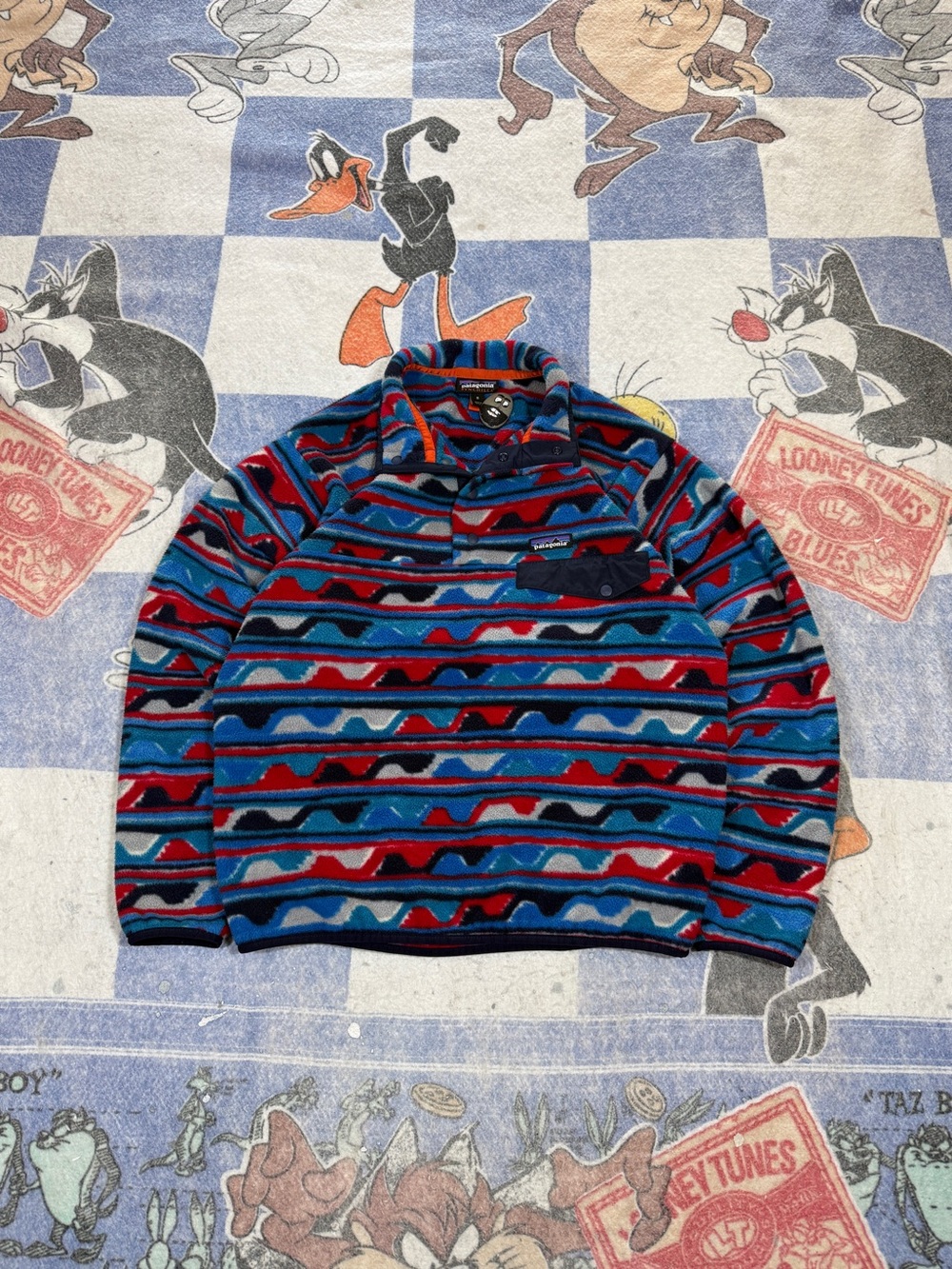 Patagonia print synchilla fleece pullover